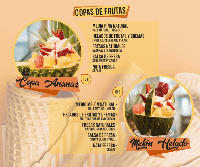 Carta Heladería mayo 2026