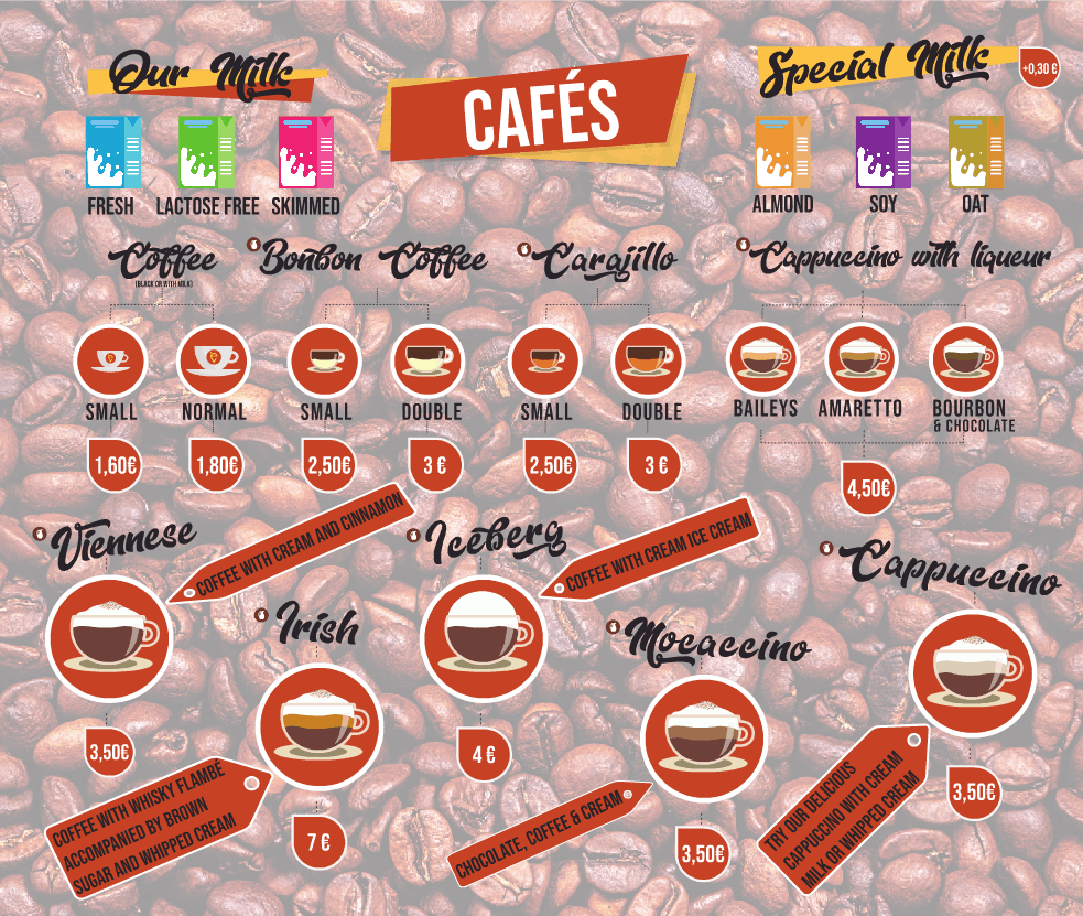 Carta Cafetería junio 2026 versión en inglés página 5